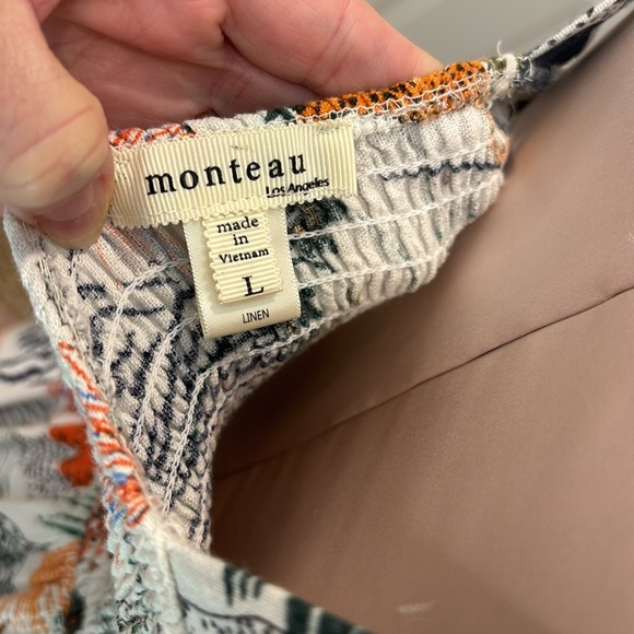 Monteau Los Angeles Big Girls Tropical Print Sundress Size Large - Picture 3 of 10